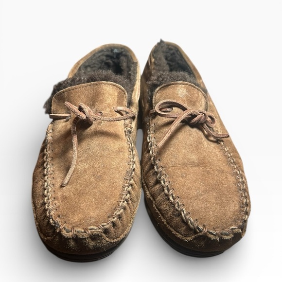 L.L. Bean Men’s Wicked Good Moccasins Shearling Lined Slippers size 11